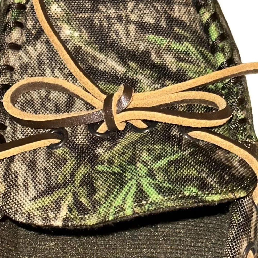 Puritan Ladies Size S (7-8) Green Camo Slip-On Flats Comfort Footwear - Picture 8 of 9